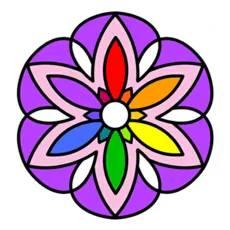 Cross Stitch Coloring Mandal‪a